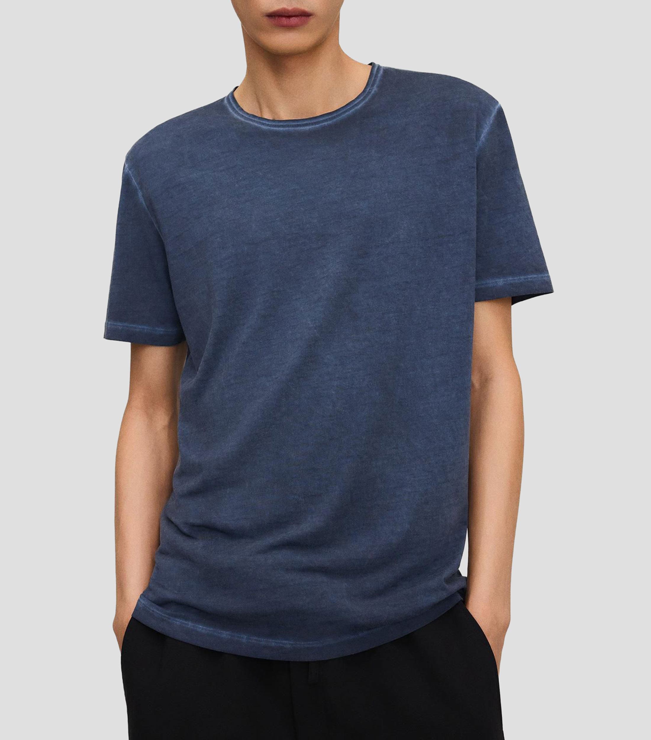 Playera cuello redondo manga corta lisa Hombre